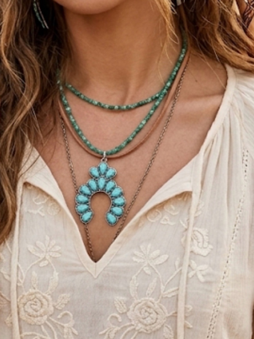 Artisan Turquoise Southwestern Necklace